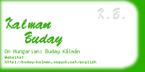 kalman buday business card