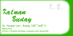 kalman buday business card